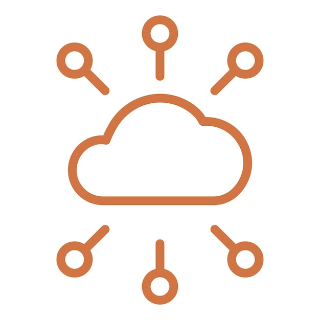 Vektorentwurf von Cloud-Verbindungssymbolen-Stil