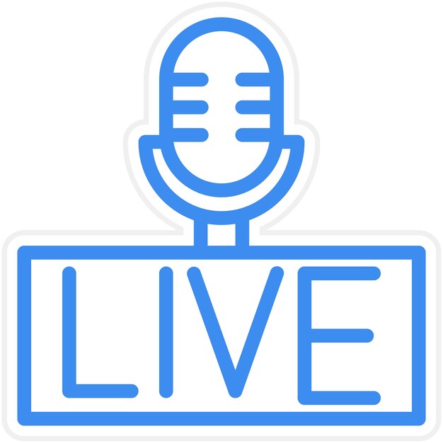Vektorentwurf von Live-Podcast-Ikonen