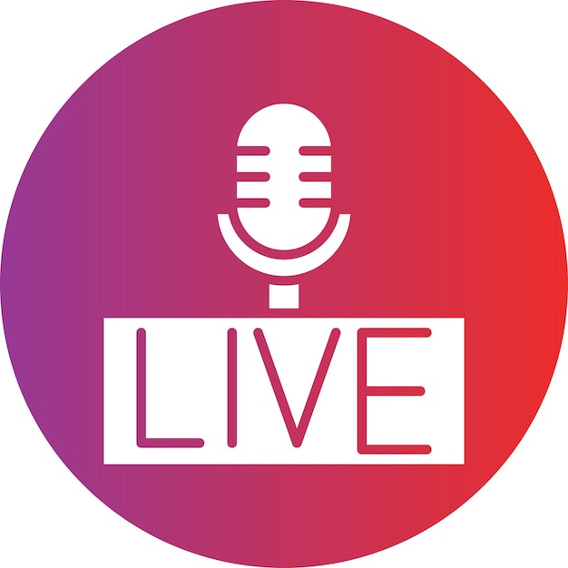 Vektorentwurf von Live-Podcast-Ikonen