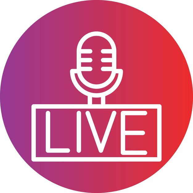 Vektorentwurf von Live-Podcast-Ikonen