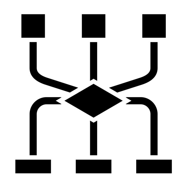 Vektorentwurfs-Flowchart-Symbol-Stil