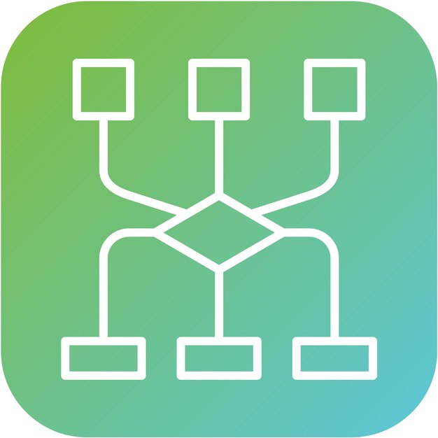 Vektorentwurfs-Flowchart-Symbol-Stil