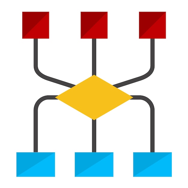 Vektor vektorentwurfs-flowchart-symbol-stil