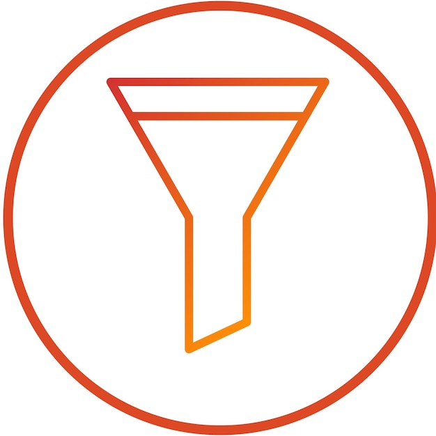 Vektorentwurfs-Funnel-Ikonen-Stil