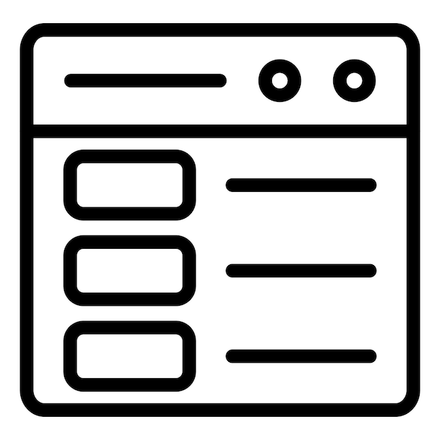 Vektorentwurfs-Web-Layout-Ikonen-Stil