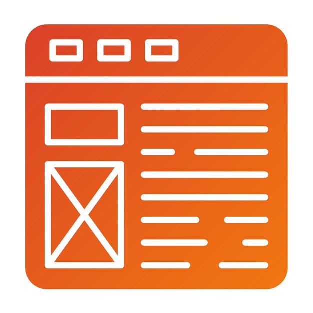 Vektorentwurfs-Web-Layout-Ikonen-Stil