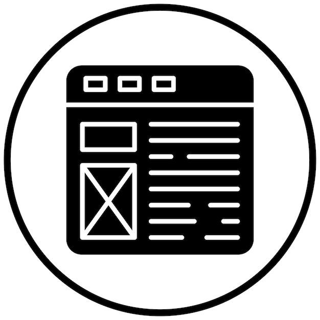 Vektorentwurfs-Web-Layout-Ikonen-Stil