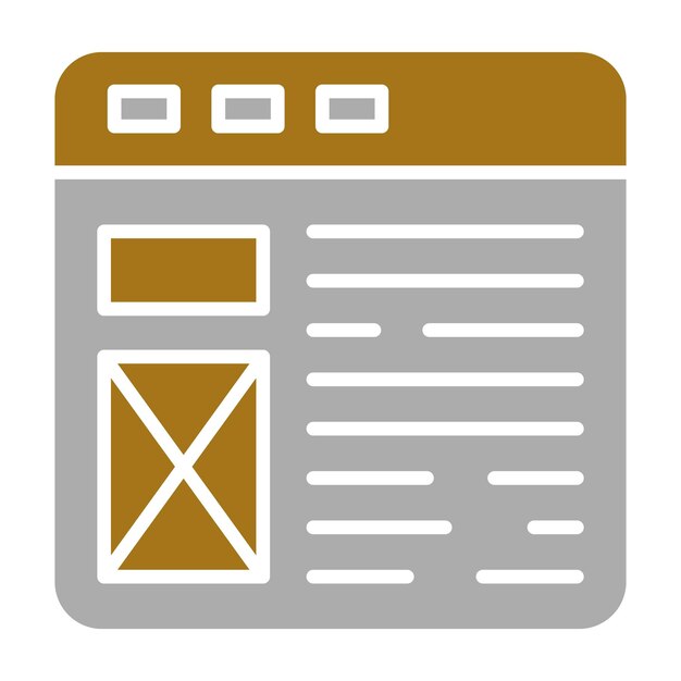 Vektorentwurfs-Web-Layout-Ikonen-Stil