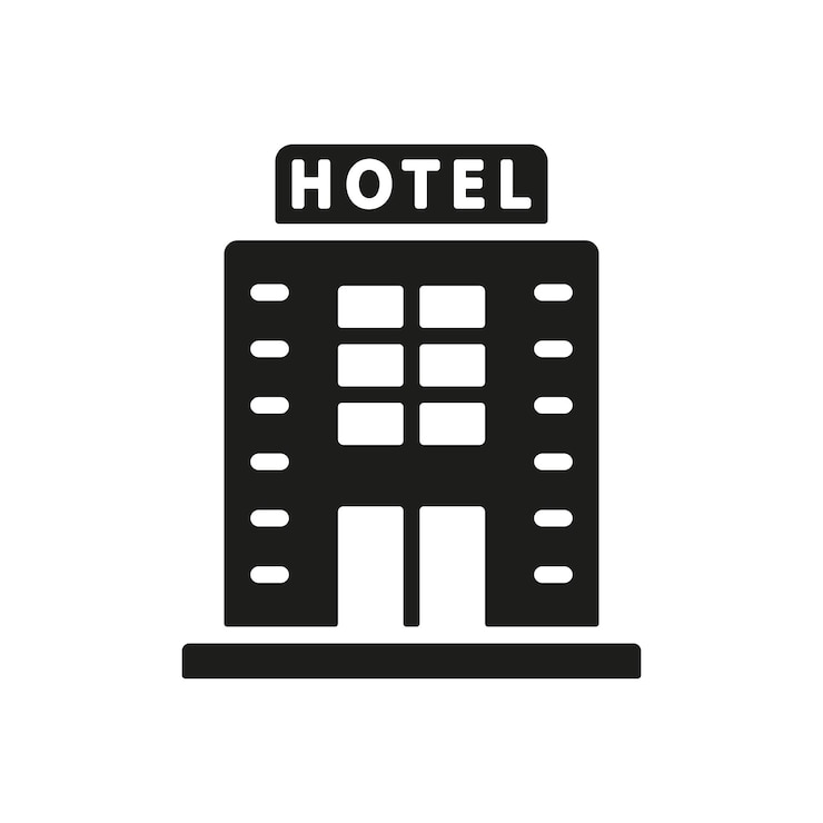 Vektor vektorentwurfsvorlagen für hotel-ikonen einfach und modern