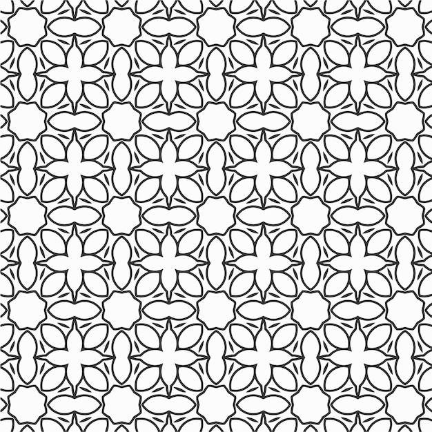 Vektorfärbung geometrischer Blumenformen, Muster und Hintergrund für Design