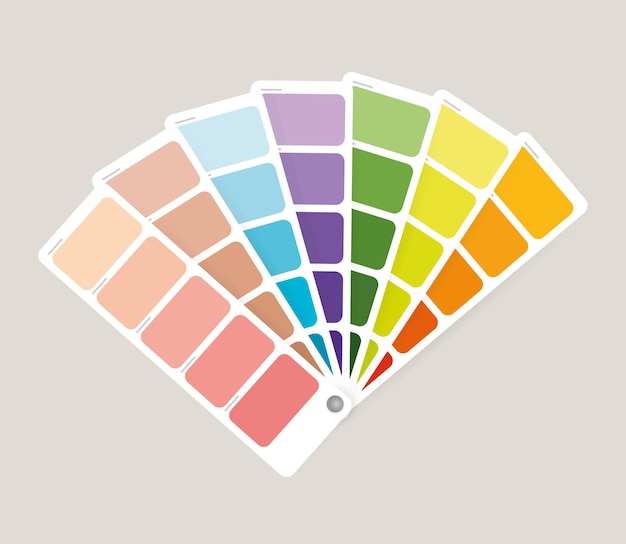 Vektor vektorfarbpalette illustration für druckdesign symbolsatz