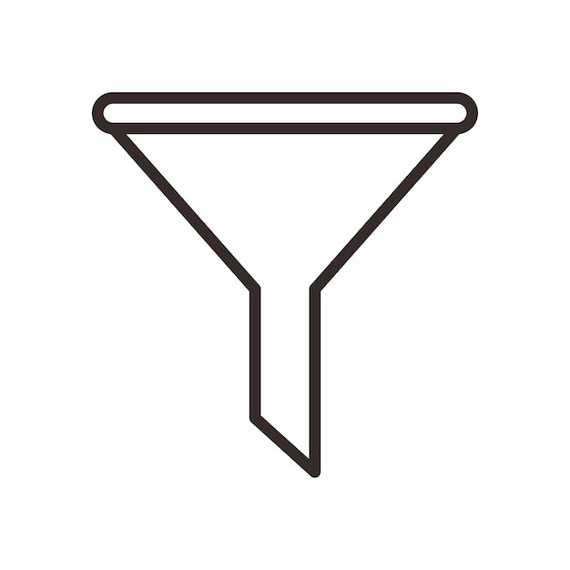 Vektorfilter-Symbol auf weißem Hintergrund