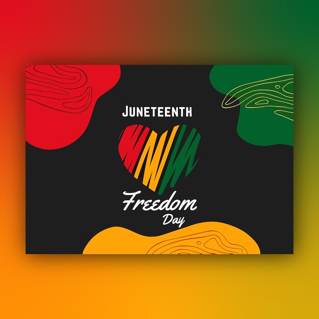 Vektor vektorflach juneteenth-illustration