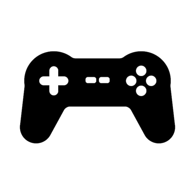Vektorflach schwarze Spielkonsolen-Joystick