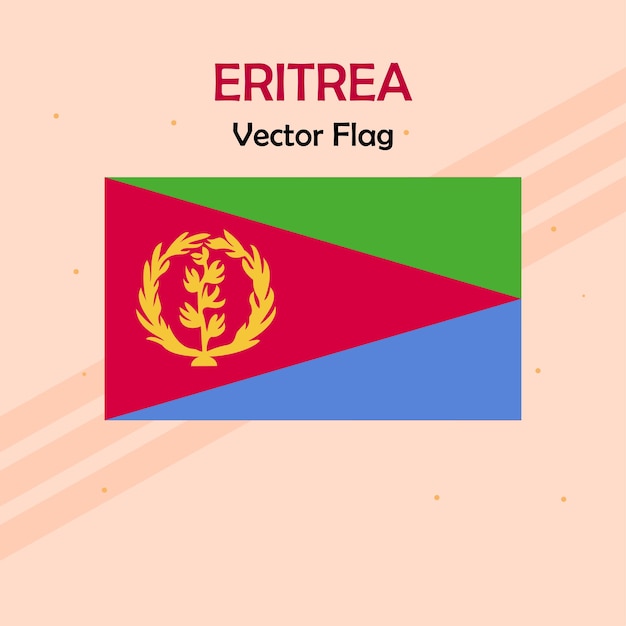 Vektorflagengrenzen und -bestand von Eritrea