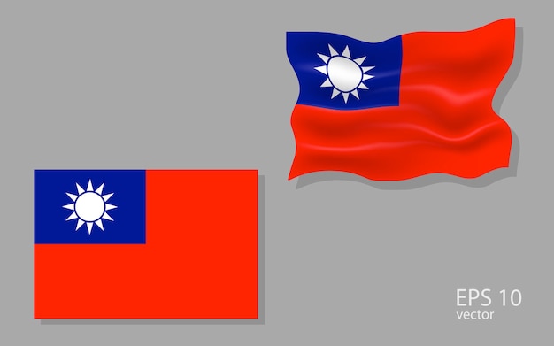 Vektorflagge der taiwan-illustration