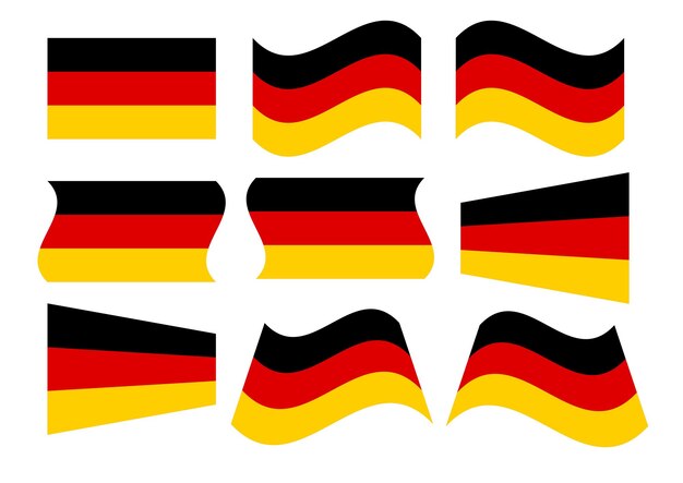 Vektorflagge Deutschlands mit vielen Formen