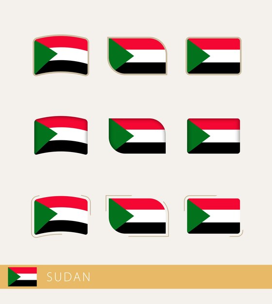 Vektorflaggen der sudan-sammlung von sudan-flaggen