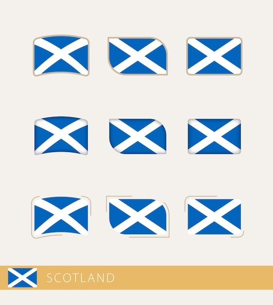 Vektorflaggen von schottland sammlung von schottland-flaggen