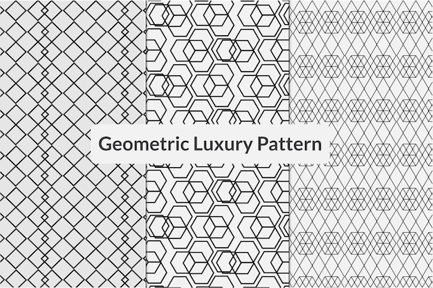 Vektorgeometrisches Luxusmusterpaket