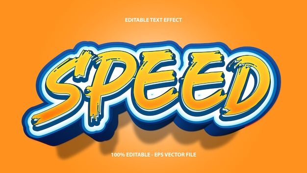 Vektorgeschwindigkeitstexteffekt, der mit modernem Schriftstil bearbeitet werden kann