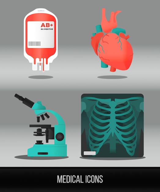 Vektorgesundheitswesen und medizinische ikone stellten in flache art ein.