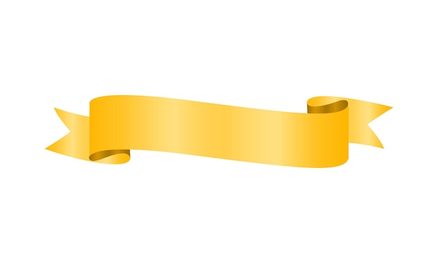 Vektorgold glänzende Bandbanner auf weißem Hintergrund