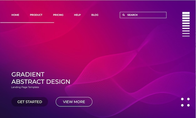 Vektorgradient-Hintergrunddesign für das Layout einer abstrakten Landing-Seite