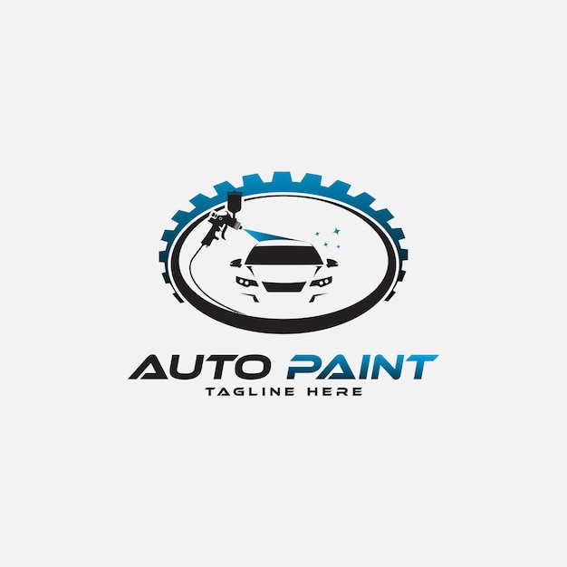 Vektorgrafik des Logo-Designs von Auto Car Body Paintings