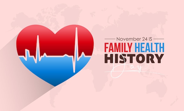 Vektorgrafik-Designkonzept des National Family Health History Day, der am 24. November begangen wird