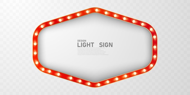 Vektorgrafik eines Lichtrahmens, eines Lichtzeichens, eines Festivals, einer attraktiven Feier.