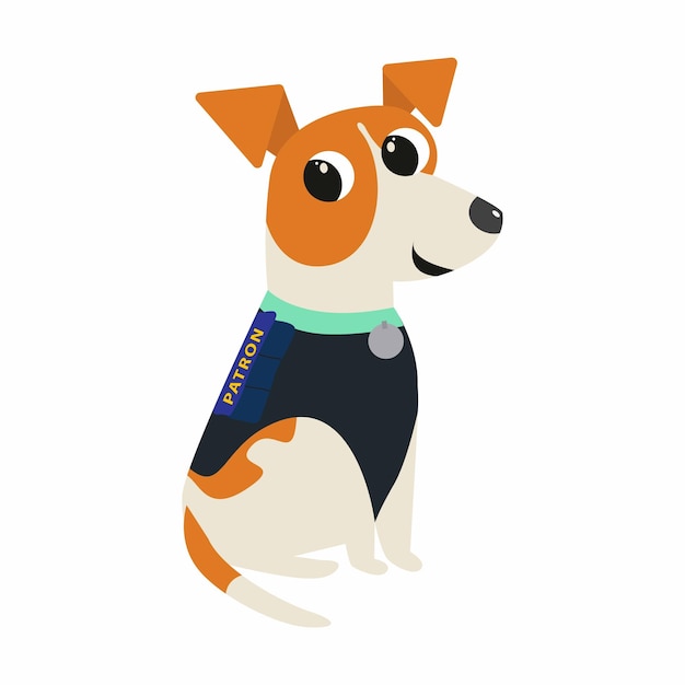 Vektorgrafik Jack Russell Terrier Hund Patron Ukrainischer Held