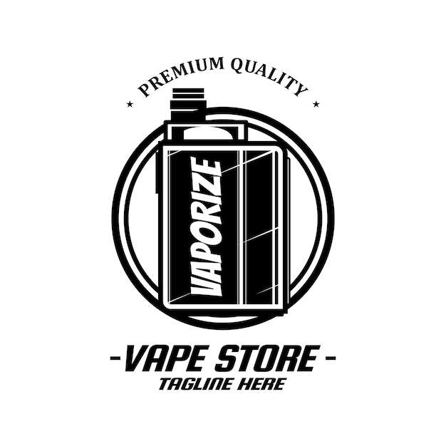 Vektorgrafik vape store vintage-logo