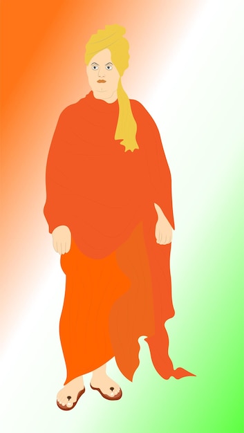 Vektor vektorgrafik von swami vivekananda jayanti, nationaler jugendtag.