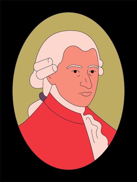 Vektor vektorgrafik von wolfgang amadeus mozart.