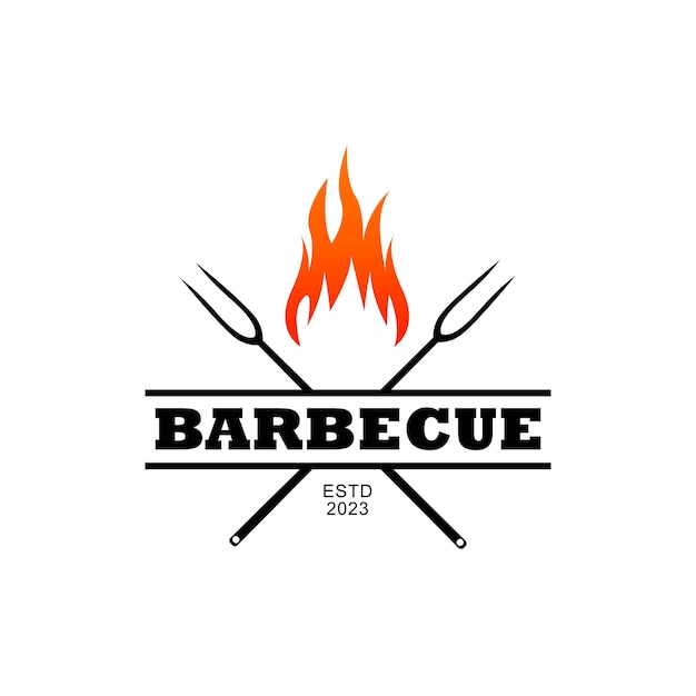 Vektorgrafiken und illustrationen passend zum barbecue-logo