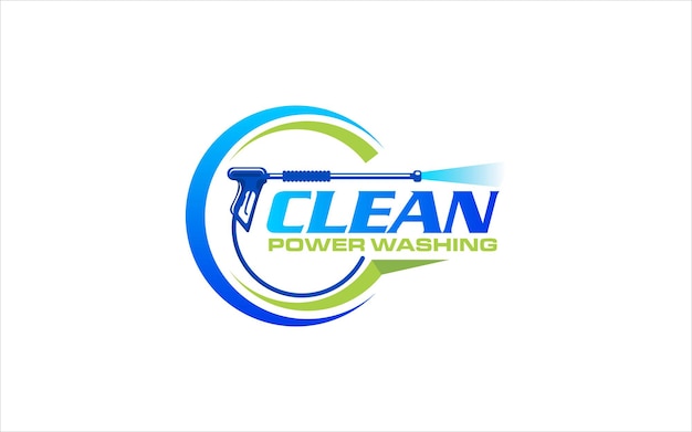 Vektorgrafische Illustration der Vorlage für das Logo-Design von Pressure Power Wash Spray