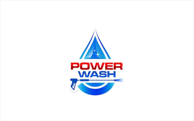 Vektorgrafische Illustration der Vorlage für das Logo-Design von Pressure Power Wash Spray