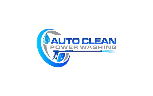 Vektorgrafische Illustration der Vorlage für das Logo-Design von Pressure Power Wash Spray