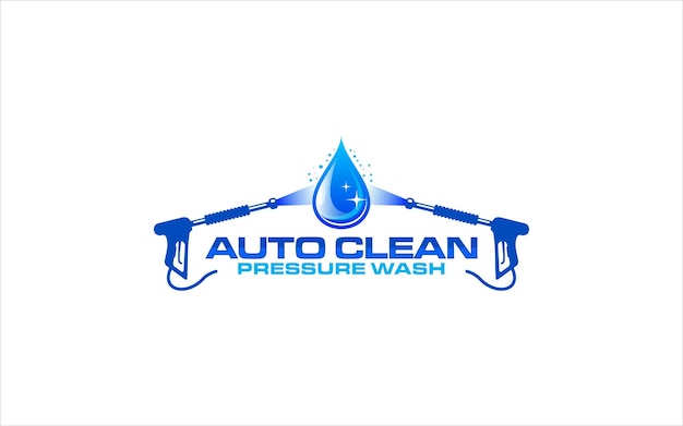 Vektorgrafische Illustration der Vorlage für das Logo-Design von Pressure Power Wash Spray