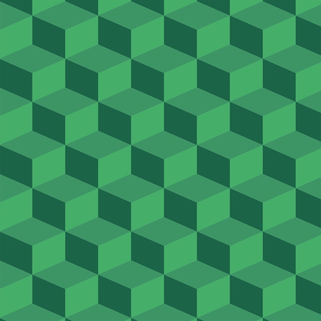 Vektorgrüner Hintergrund in Würfelmustern