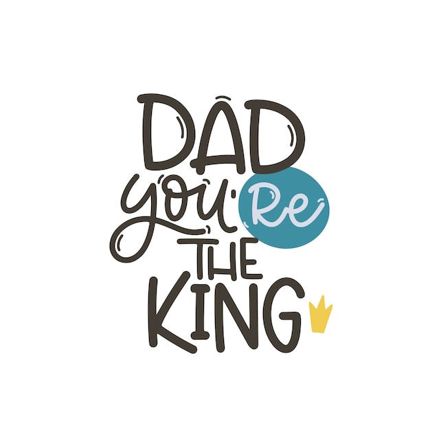 illustration schriftzüge vater, du bist der könig