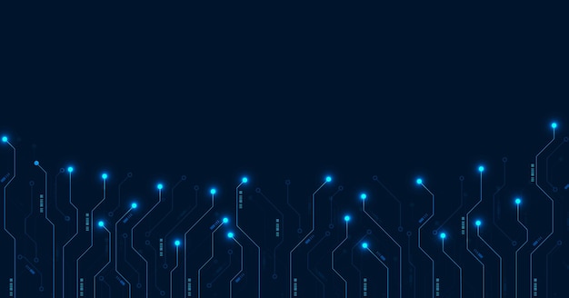 Vektorhintergrund der Leiterplatten Elektronische Computer-Hardware-Technologie Motherboard