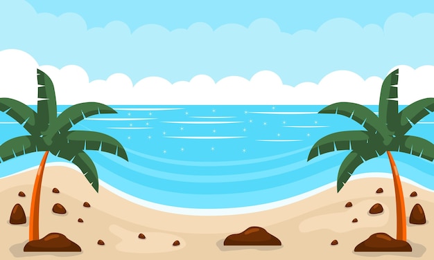 Vektorhintergrund der Sommerstrandszene