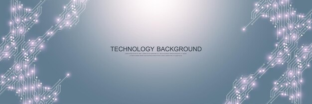 Vektorhintergrund des Motherboards mit elektronischen Elementen der Leiterplatten Elektronische Textur für das Konzept der Computertechnik Motherboard Computer-generierte abstrakte Illustration