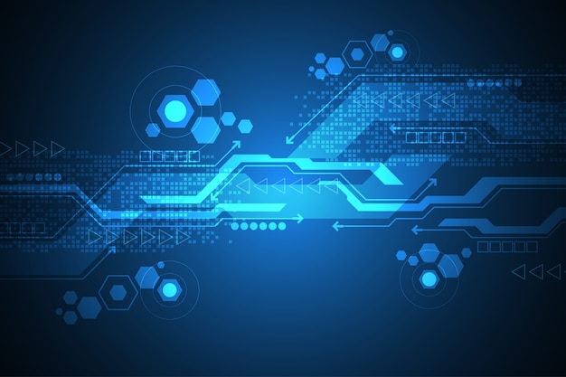 Vektorhintergrund im konzept der technologie.