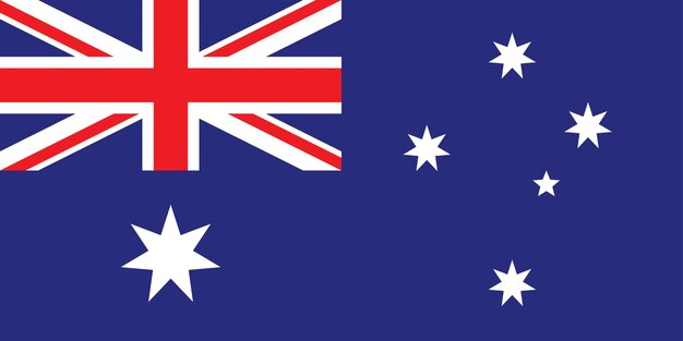 Vektor vektorillustration der australischen nationalflagge