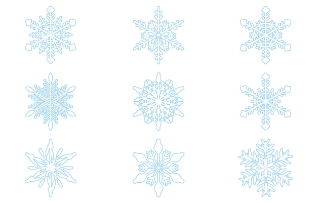 Vektorillustration der blauen schneeflocke