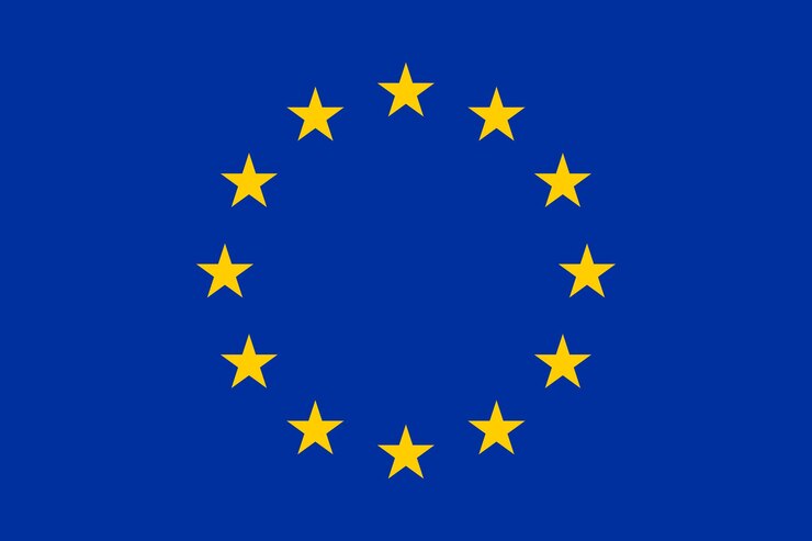 Vektorillustration der Flagge Europas Europäische Union