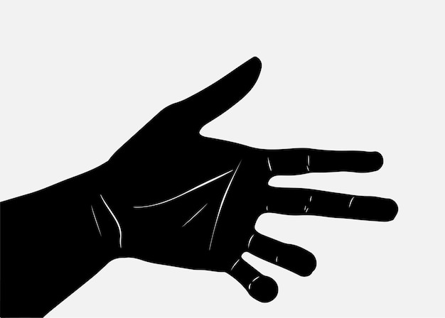 Vektorillustration der Handsilhouette